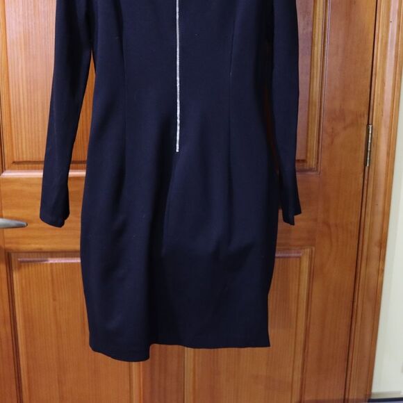 Banana Republic Gray and Black Midi Dress 14 Business Casual Carrer - Picture 7 of 11